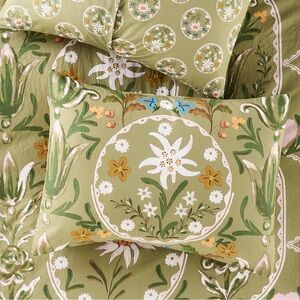 NWT | Standard (2) MINDTHEGAP Organic Cotton Percale Printed Shams